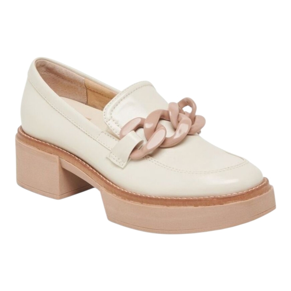 Dolce Vita Savara Ivory Loafers Size 7.5  Chic Slip-On Flats